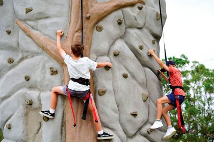 ACTIVE FUN: Supervised climbing activities are on the agenda.