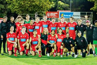 Redlands United progressed to the next round of the Kappa Qld Cup. Photo: Ray Gardner