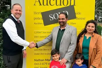 Rajinder Singh and his wife Naina with children Aviraj and Manraj.