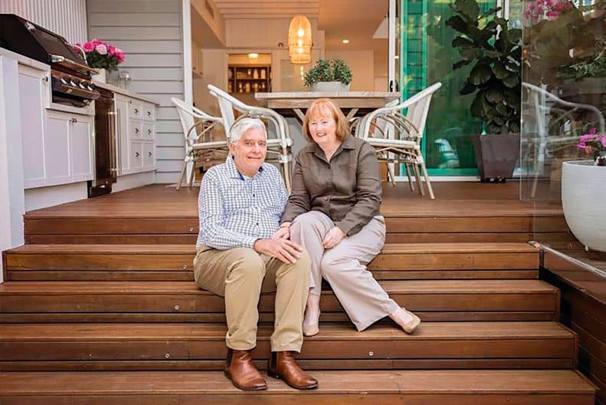 Glen and Leanne Hetherton at home in the Redlands.