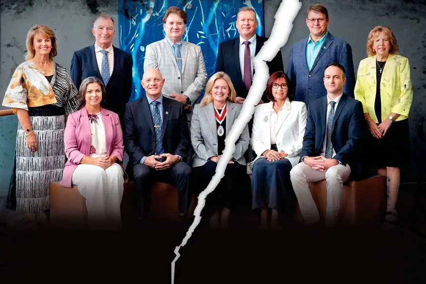 DIVIDED TEAM: Mayor Joss Mitchell has failed to unite the Redland City Council.