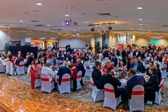 EXCELLENT TURNOUT: More than 200 guests attended the 11th annual Dîner en Rouge at the Redland Sporting Club.