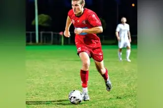 Redlands United’s man of the match, Eamonn Ross.