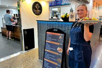 Waitress Bec Baxter from Sea Fuel, Cleveland.