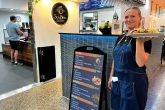 Waitress Bec Baxter from Sea Fuel, Cleveland.