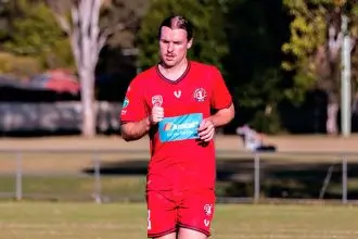 12 - 12:30Angus Broderick was selected as Redlands United’s player of the match. Photo Ray Gardner