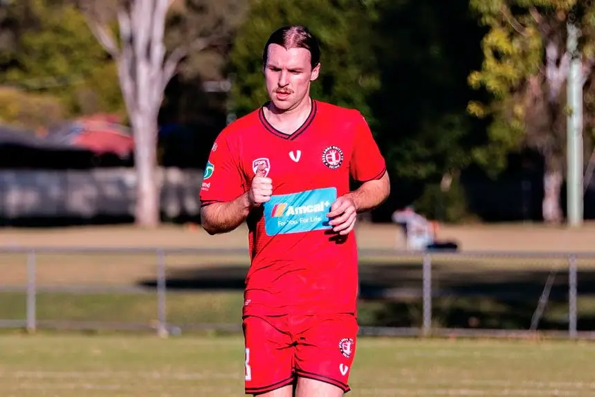 12 - 12:30Angus Broderick was selected as Redlands United’s player of the match. Photo Ray Gardner