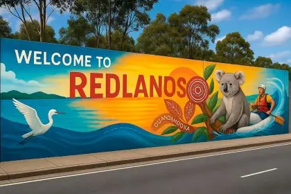 An artist’s mock-up of a possible future mural.