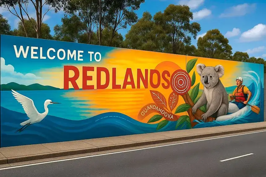 An artist’s mock-up of a possible future mural.