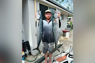 TWO GOOD: Josh Vaughan loves getting out on the bay and relaxing with a few hours of fishing.
