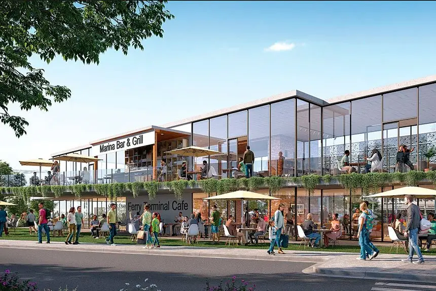 An artist’s impressions of the new Weinam Creek development.