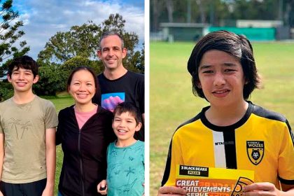 TORN APART: Lily and Daniel Phillips with Declan and his younger brother Ryan.