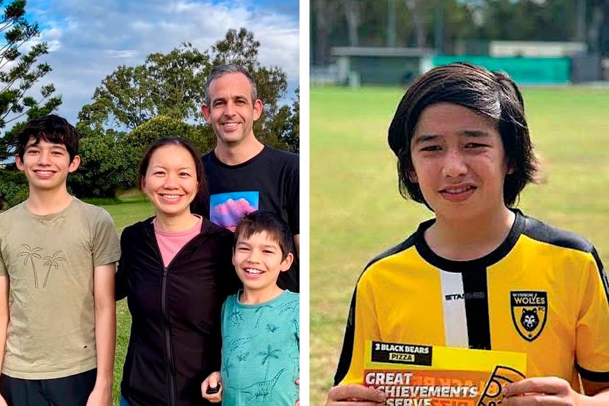 TORN APART: Lily and Daniel Phillips with Declan and his younger brother Ryan.