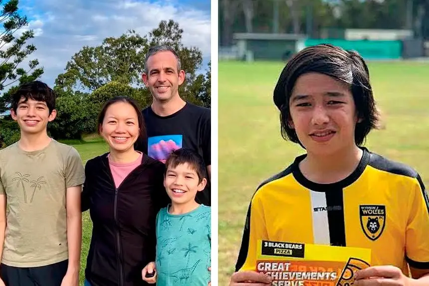 TORN APART: Lily and Daniel Phillips with Declan and his younger brother Ryan.