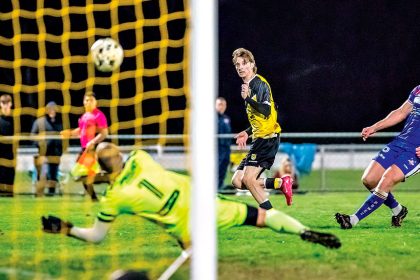Jez Lofthouse opens the scoring for the Wolves.