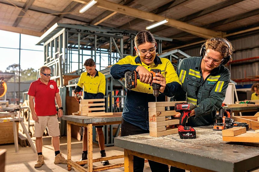 HANDS-ON: TAFE Queensland’s Senior College builds practical skills.