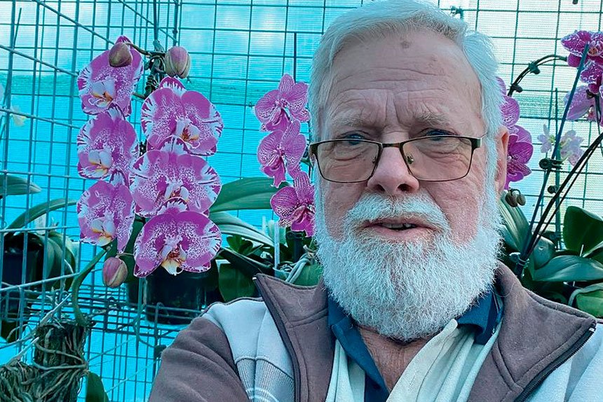 WELCOME ESCAPE: Growing orchids has been a great stress relief for Greg Webb.