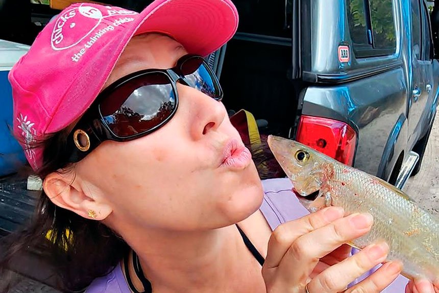 Clancy Follett gets just as much joy in catching the small stuff when surrounded by family and friends.