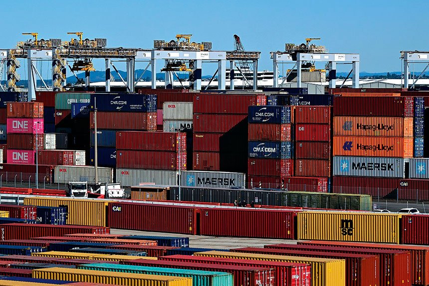 BOLD PLANS: Shipping containers are seen waiting to be loaded at the Port of Brisbane in Brisbane.