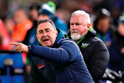 Old-school Raiders coach Ricky Stuart does things differently but has the Canberra side humming. PHOTO: AAP Image/Lukas Coch