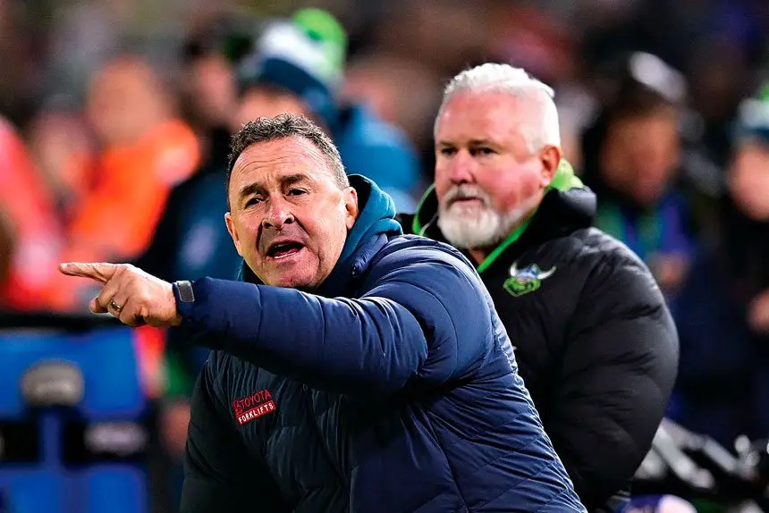 Old-school Raiders coach Ricky Stuart does things differently but has the Canberra side humming. PHOTO: AAP Image/Lukas Coch