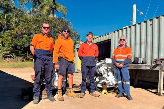 Second from right is Hayden Schroder, SeaLink’s new apprentice diesel mechanic, who gained his opportunity through the RJC Redlands Top Trade Talent event.