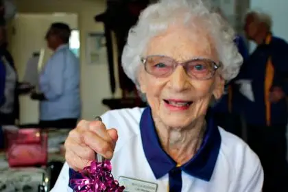 Phyllis Pledger said she was ready for a recount after celebrating her 100th birthday at the Wynnum Croquet Club.