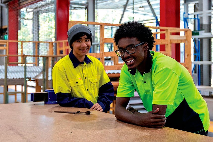 CAREER PIPELINE: Fayzal and Angelo are aiming for plumbing apprenticeships.