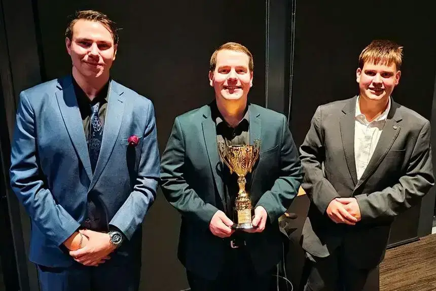 The winning team – Hunter Brown, George Alderson and Bailey Lougheed.