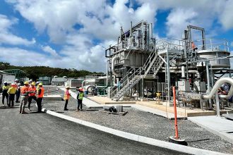 WASTE PLANT: The state-of-the-art wastewater treatment plant is taking shape in Redland Bay.