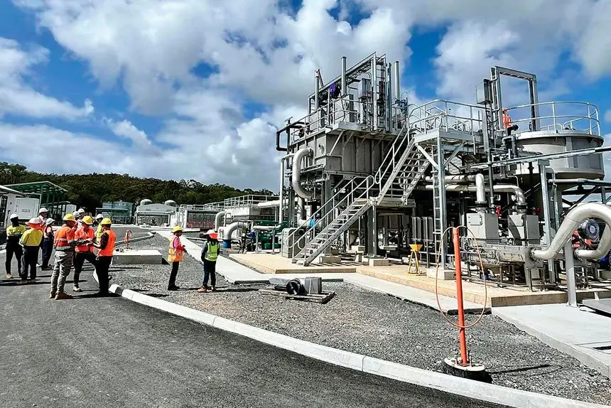 WASTE PLANT: The state-of-the-art wastewater treatment plant is taking shape in Redland Bay.