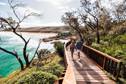 TREADING CAREFULLY: Visitors to Minjerribah are being educated on maintaining the island’s unique appeal.