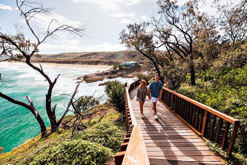 TREADING CAREFULLY: Visitors to Minjerribah are being educated on maintaining the island’s unique appeal.