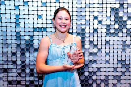 RISING STAR: Mila after receiving her Female Australian Diver of the Year award.