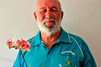 David Williams has an eclectic collection of orchids, some of which will be on show at the Redlands Orchid Society Spring Show.