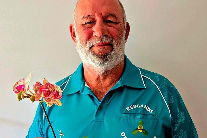 David Williams has an eclectic collection of orchids, some of which will be on show at the Redlands Orchid Society Spring Show.