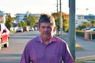 Former long-serving former Wynnum Manly councillor Peter Cumming has concerns about lack of parking in the area to be rezoned for 15-storey development.