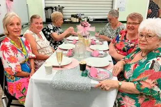 LUNCHING IN STYLE: The much-loved event featured a pink and silver theme.