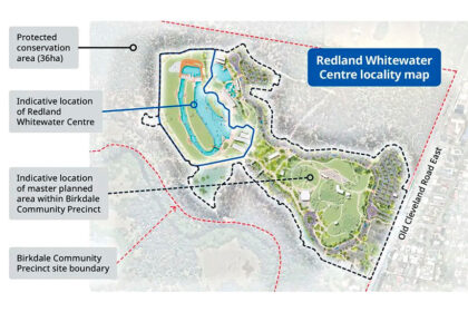 EARLY LOOK: A Redland Whitewater Centre locality map.