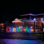 LIGHTS, ACTION!: Displayed in all its glory, 10 Huntly Place, Redland Bay.