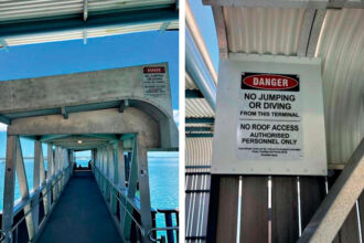 COSTLY SOLUTION: For two pieces of steel, some locals are wondering if the price tag came with a side of gold-plated bolts.