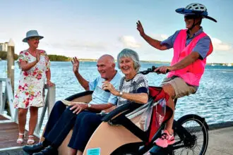 EASY RIDERS: Cycling Without Age trishaws offer a free, fun ride for the elderly and disabled.