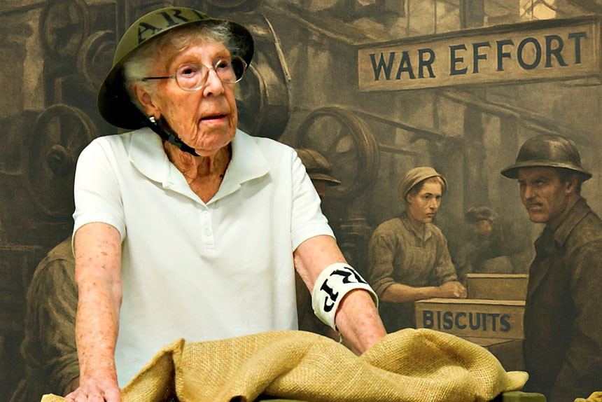 SMART COOKIES: Jean Spencer plays Florrie in the Redlands Coast Museum Australia Day play Dinkum Assorted.