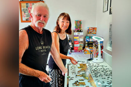 Keen jigsaw puzzlers, the Mortimers have tackled hundreds of puzzles over the years.