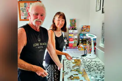 Keen jigsaw puzzlers, the Mortimers have tackled hundreds of puzzles over the years.