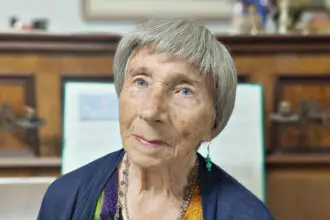 STRIDING ON: Mary Kirkby cites regular walks and healthy eating as factors behind her long life.