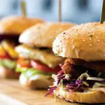 Fish burgers are among the outstanding offerings at Sea Fuel Cleveland.