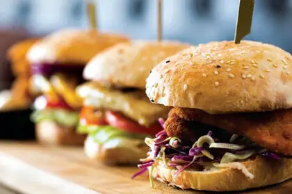 Fish burgers are among the outstanding offerings at Sea Fuel Cleveland.