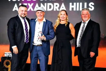 WINNING TEAM: Frank Spano, Dan Rigney, Jacki Rigney and Colin Frazer at the Queensland and Northern NSW IGA Awards on the Sunshine Coast.