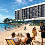 POSSIBLE PLAN: How a Hilton hotel might look on the Raby Bay foreshore. DIGITALLY ENHANCED IMAGE